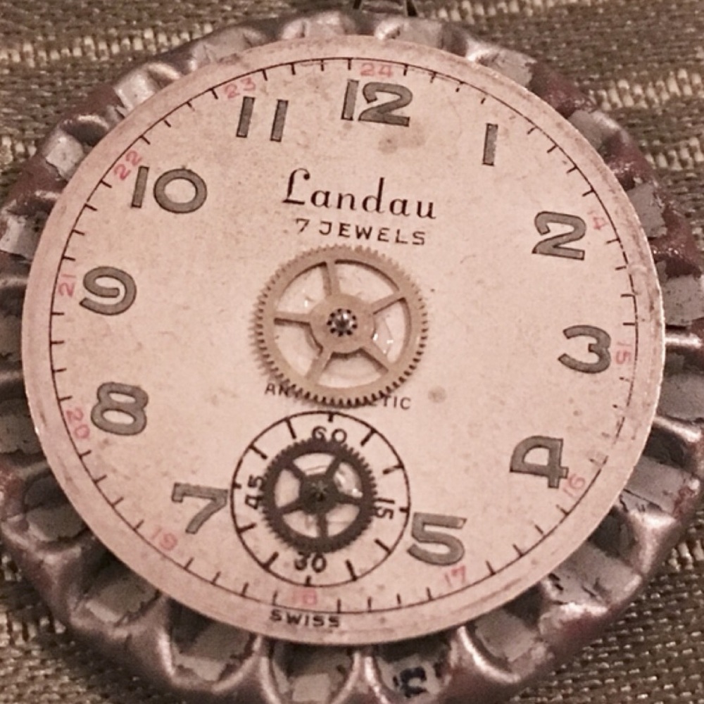 Handmade Vintage Clock Face Necklace